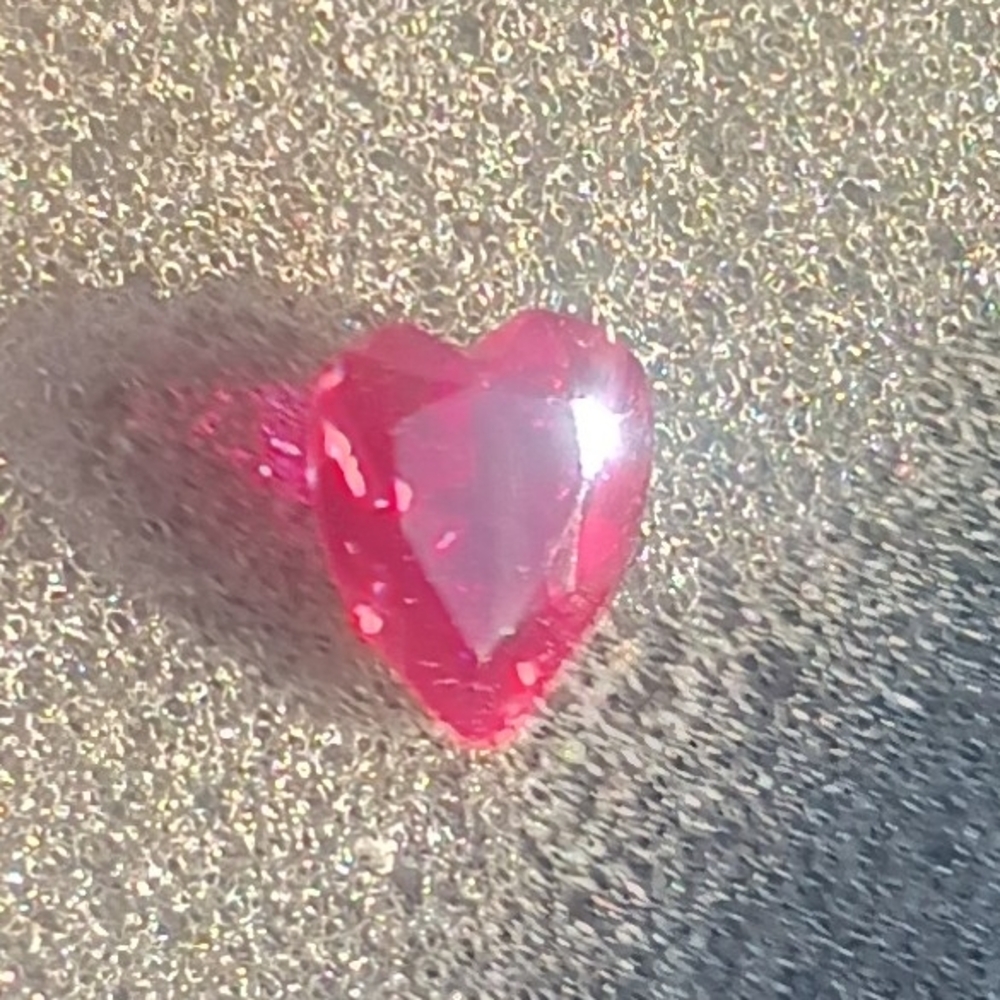 Vibrant Red and Pink Heart-Shaped Faceted Gemstone Jewelry
